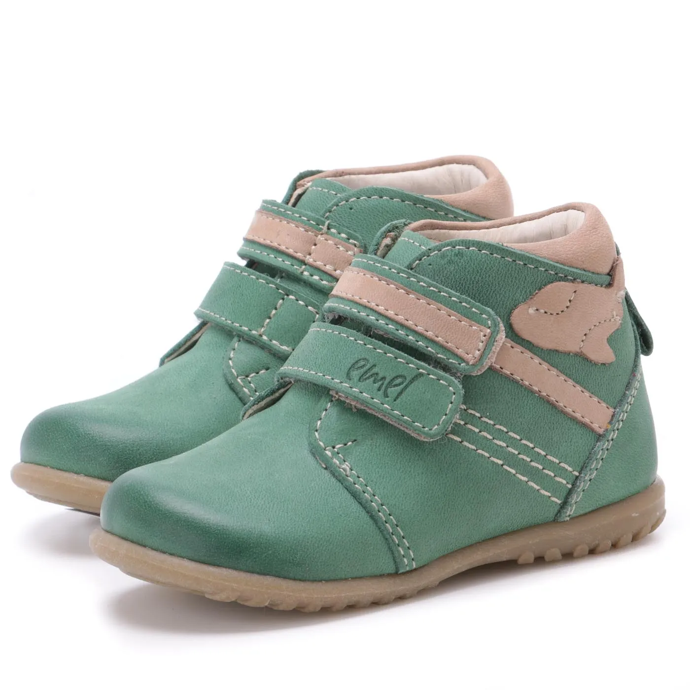 (2439A-4) Emel first shoes velcro green