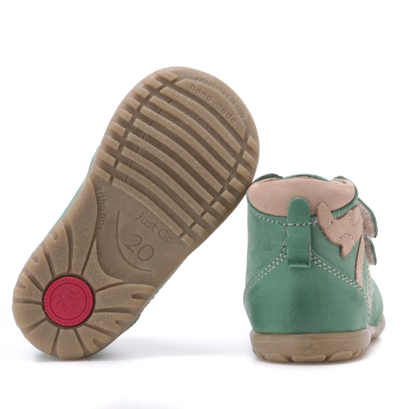 (2439A-4) Emel first shoes velcro green