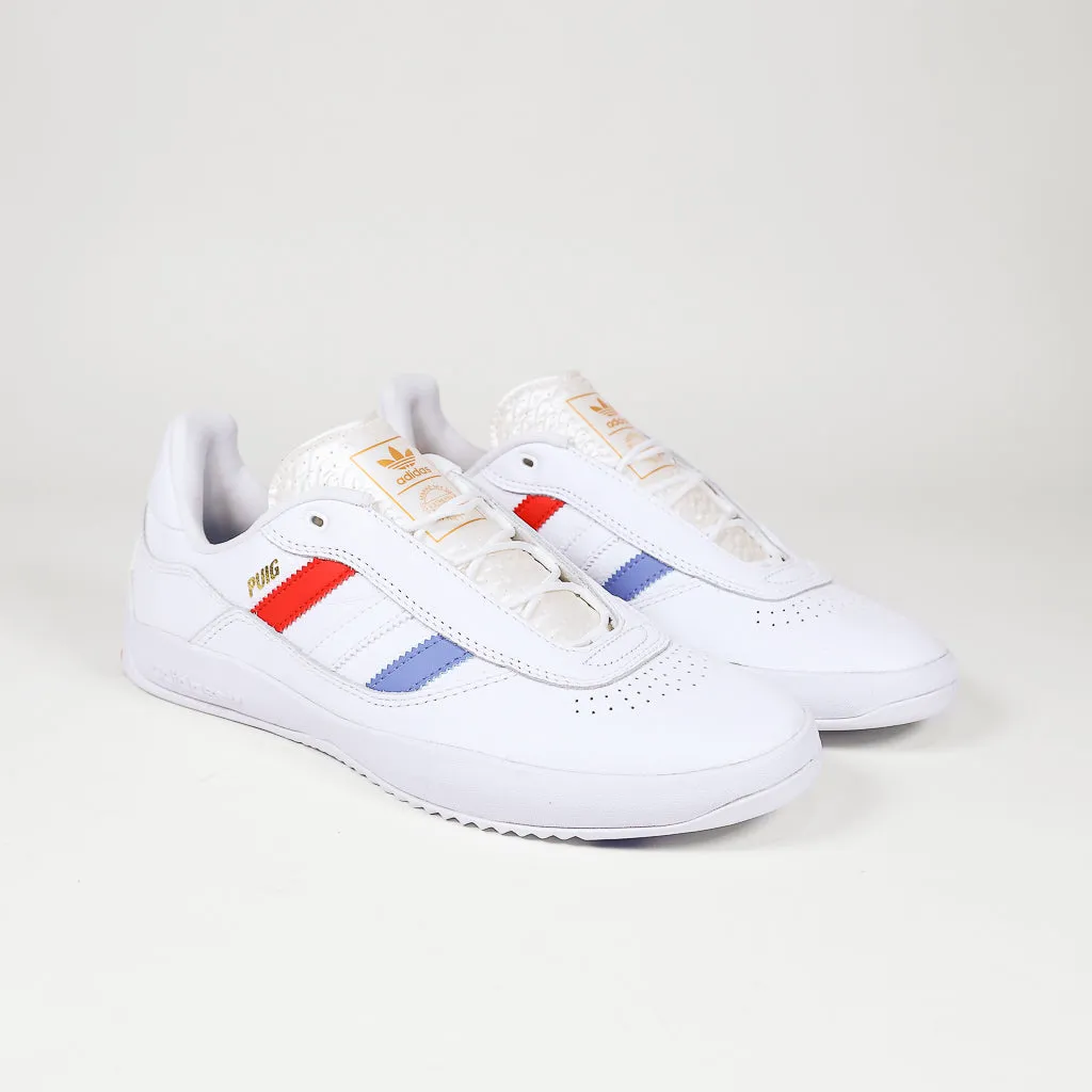 Adidas Skateboarding - Puig Shoes - Footwear White / Bluebird / Vivid Red