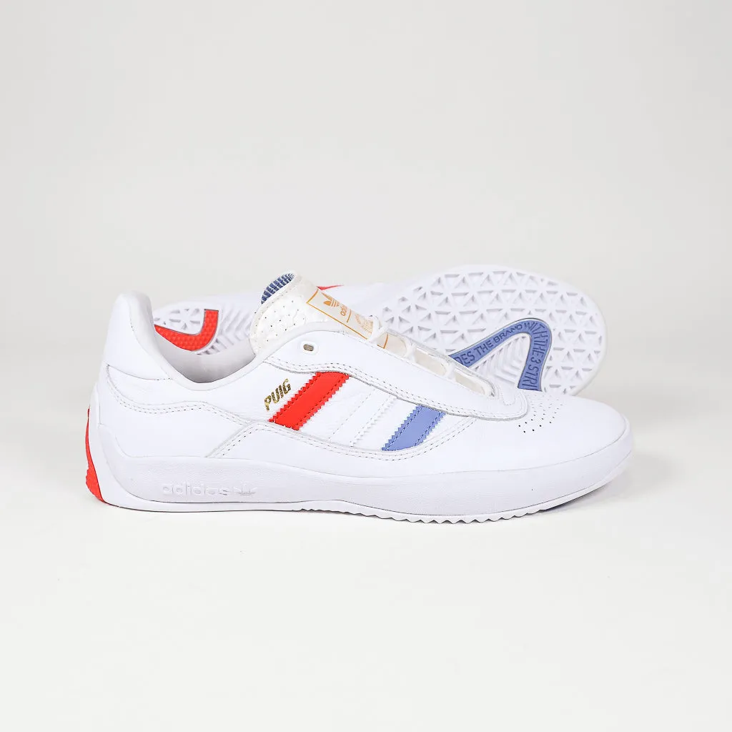 Adidas Skateboarding - Puig Shoes - Footwear White / Bluebird / Vivid Red