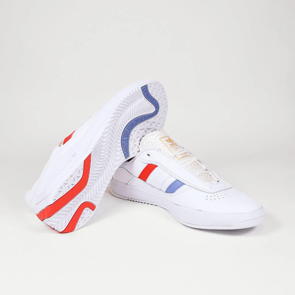 Adidas Skateboarding - Puig Shoes - Footwear White / Bluebird / Vivid Red