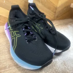 Asics- gel nimbus runners- MSRP $210: Black/Purple/Blue-women-8