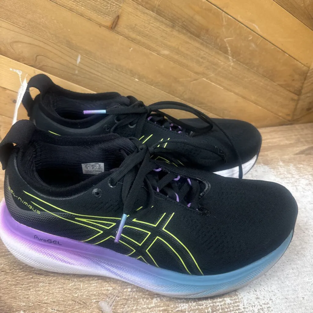 Asics- gel nimbus runners- MSRP $210: Black/Purple/Blue-women-8