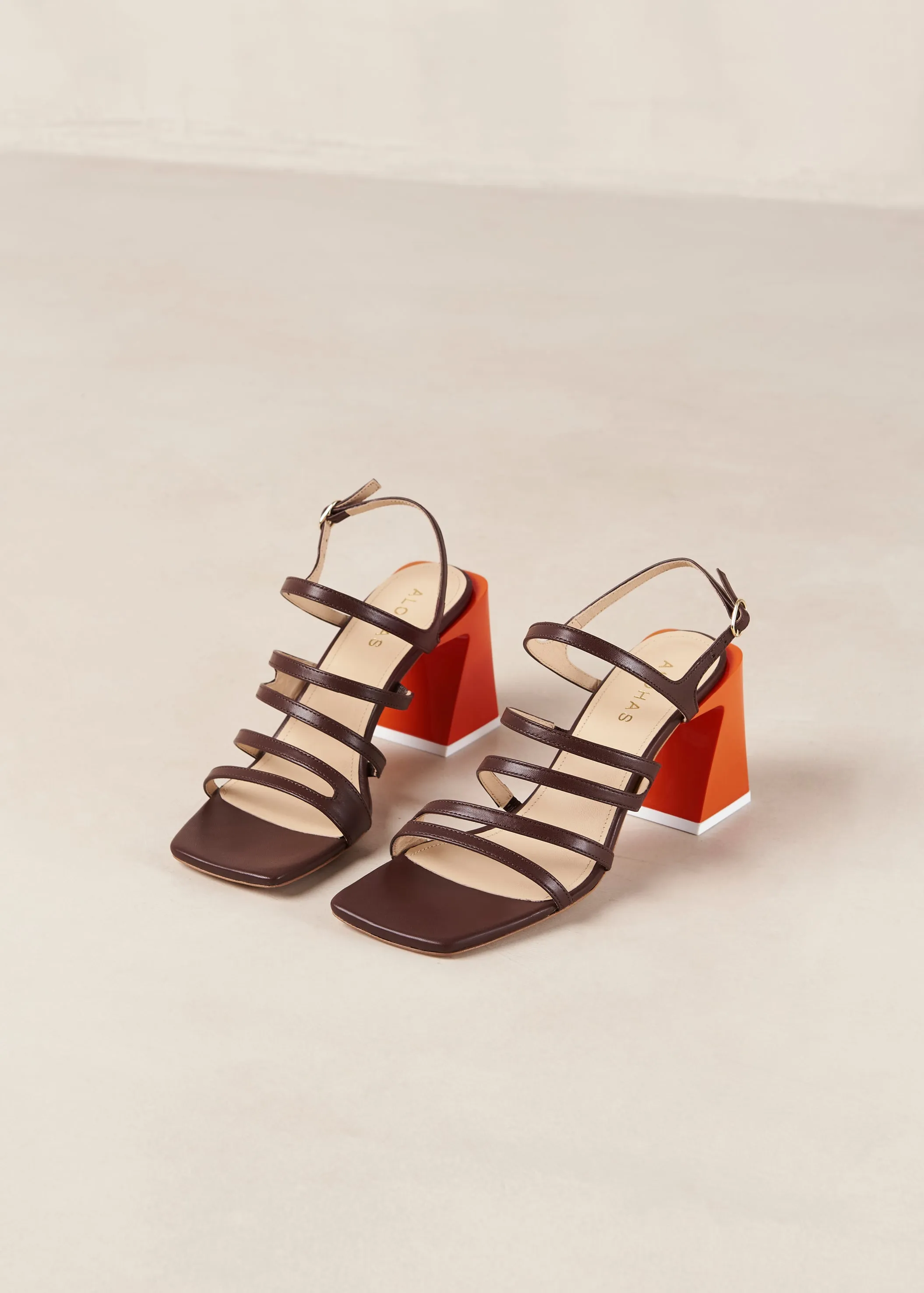 Aubrey Brown Leather Sandals