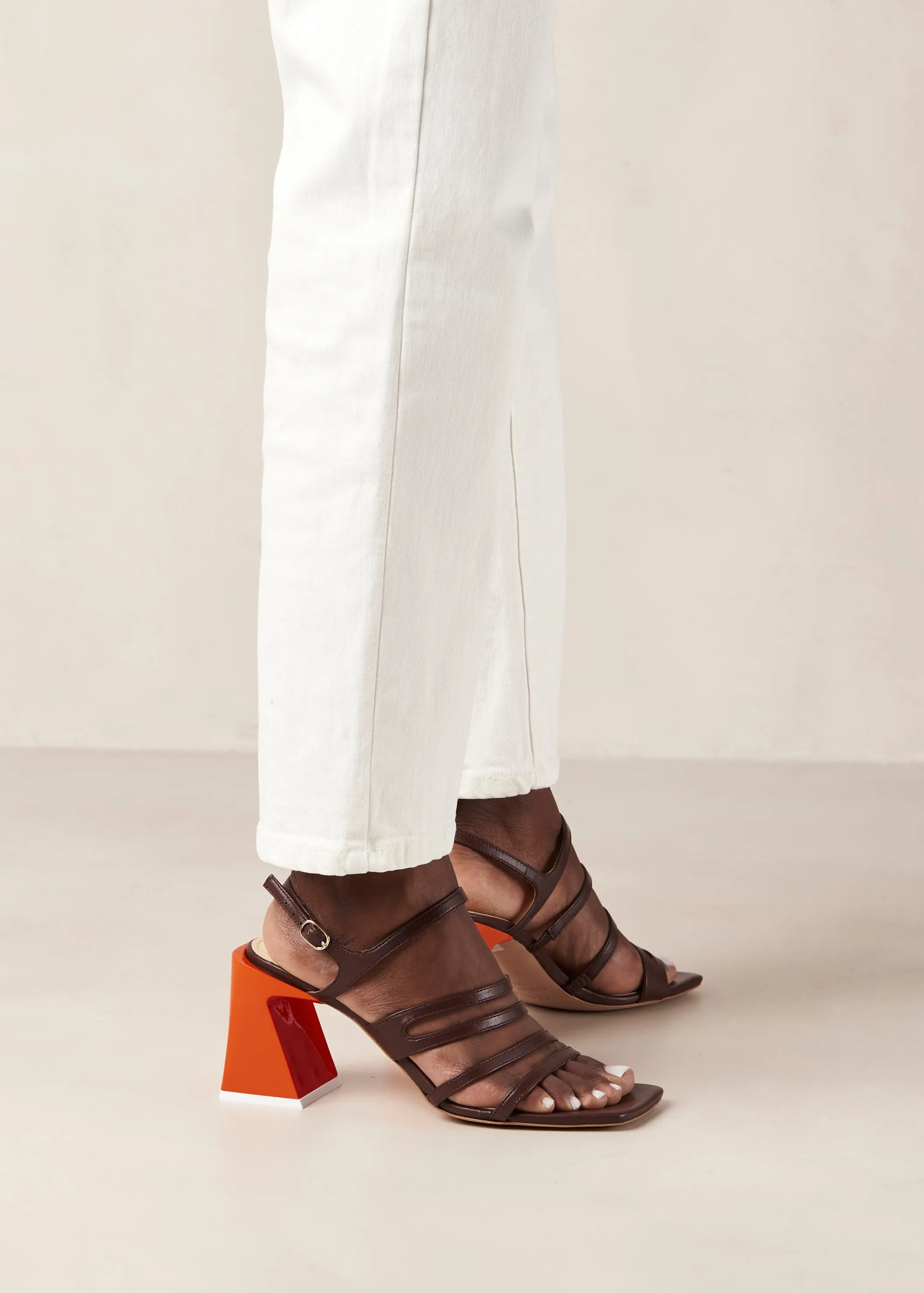 Aubrey Brown Leather Sandals