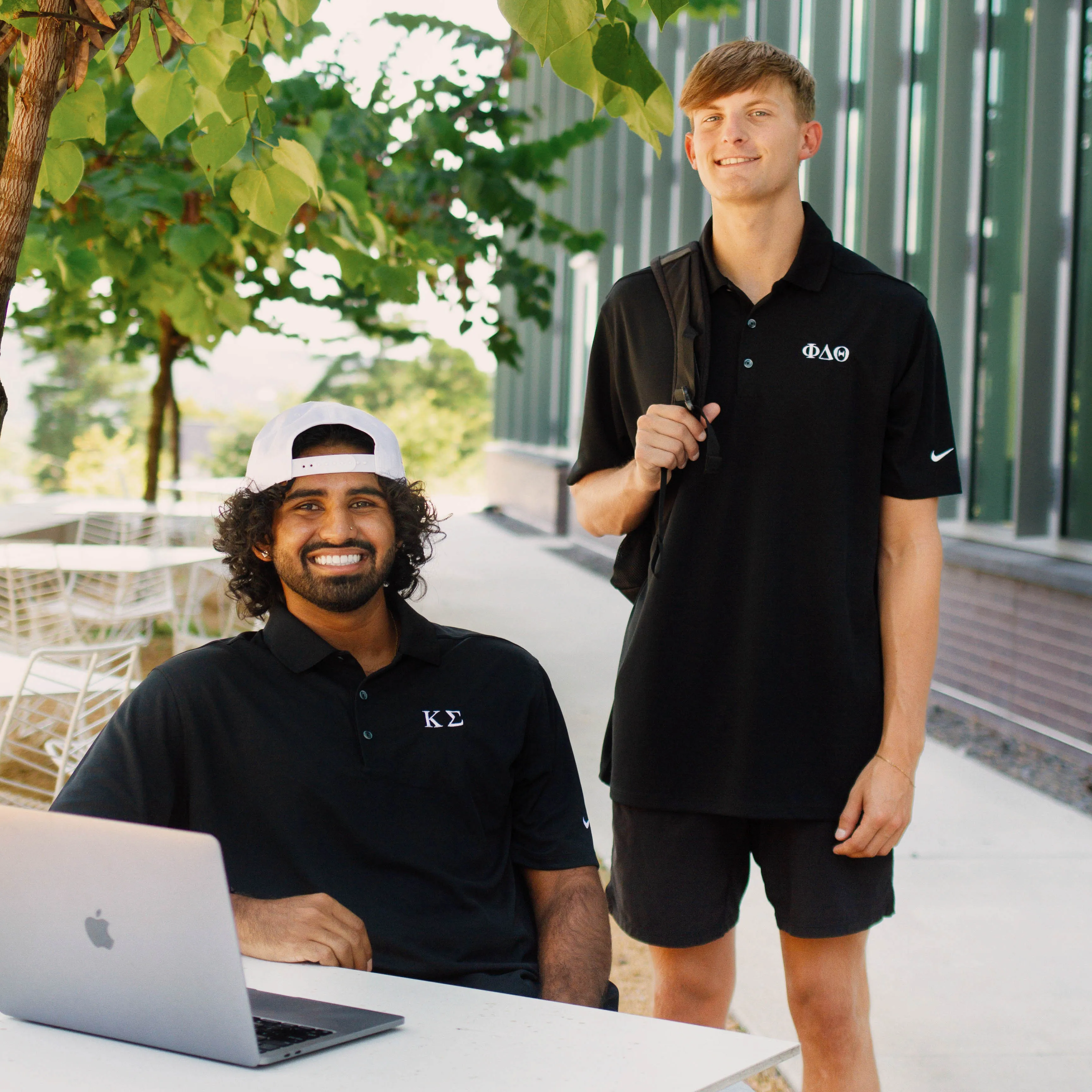 B-Greek - Back to School - Theta Chi Nike Polo (Black)