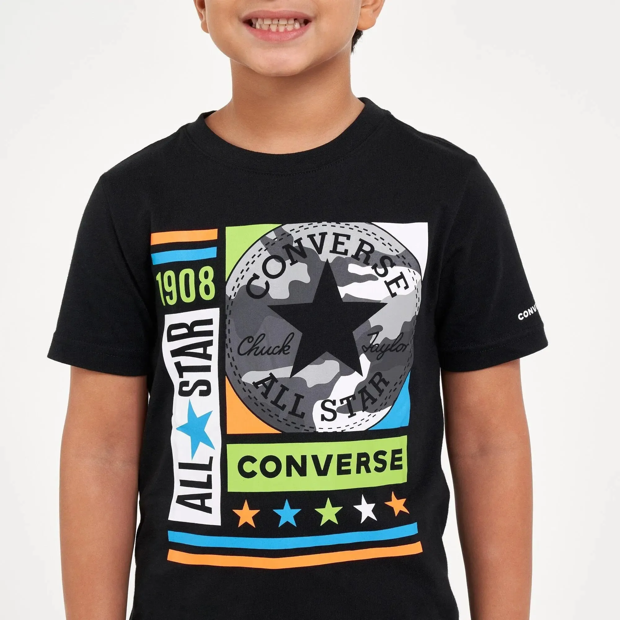 Boys Camo Mixed Box Graphic T-Shirt | Converse