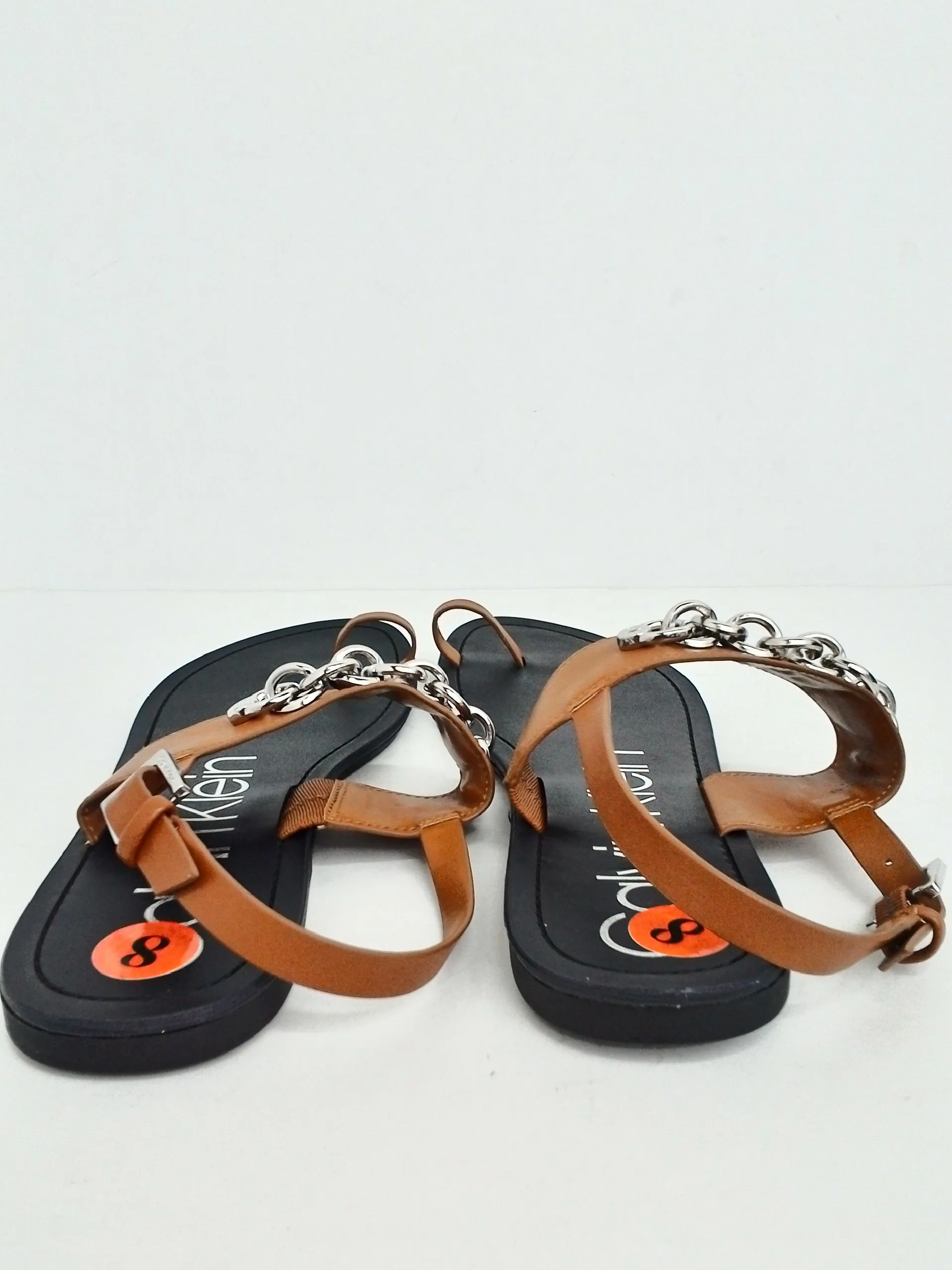 Calvin Klein Women's Brown Flat Sandals Size 8 M