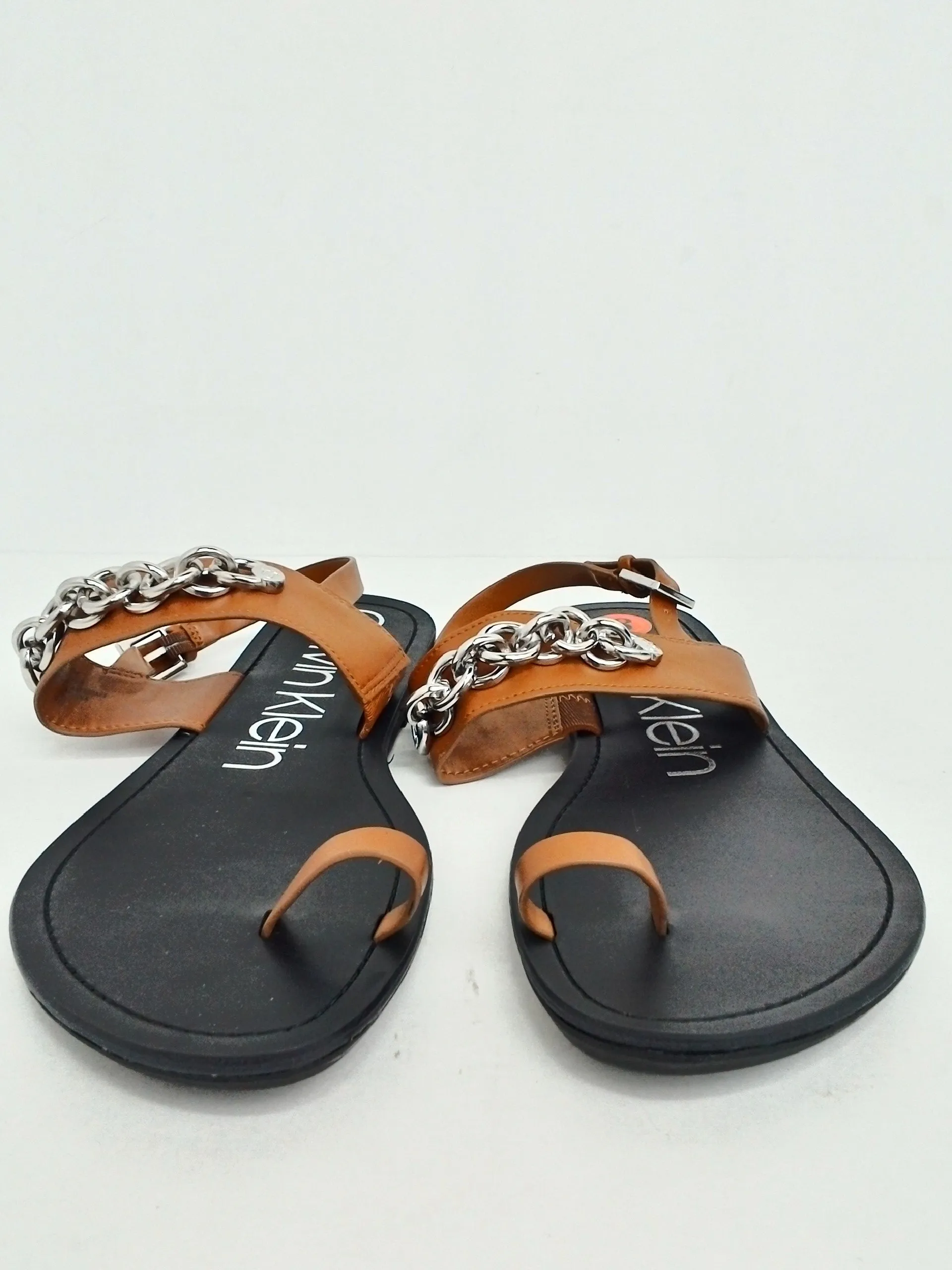 Calvin Klein Women's Brown Flat Sandals Size 8 M