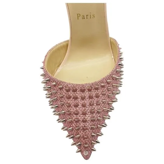 Christian Pink 'baila Spike' Ankle Strap Pumps