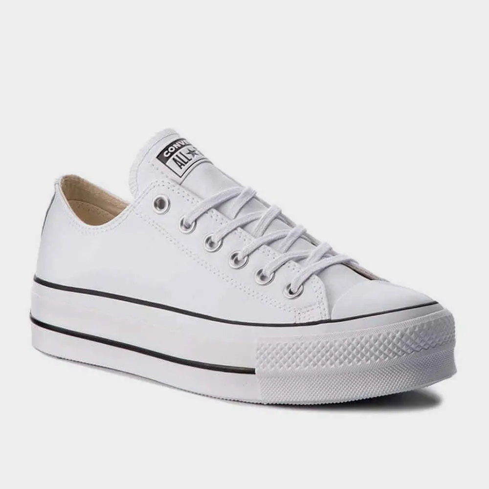 Converse Womens Chuck Taylor All Star Leather Platform Sneaker White _ 180425 _ White