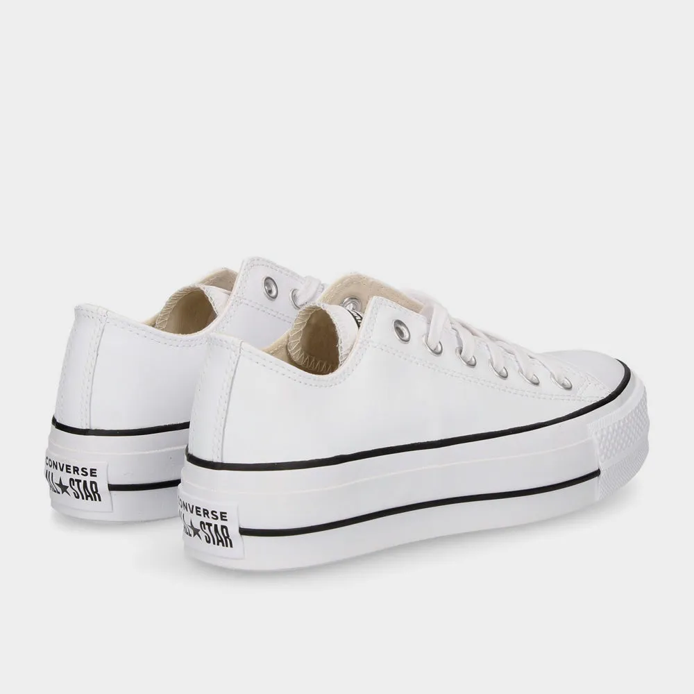 Converse Womens Chuck Taylor All Star Leather Platform Sneaker White _ 180425 _ White