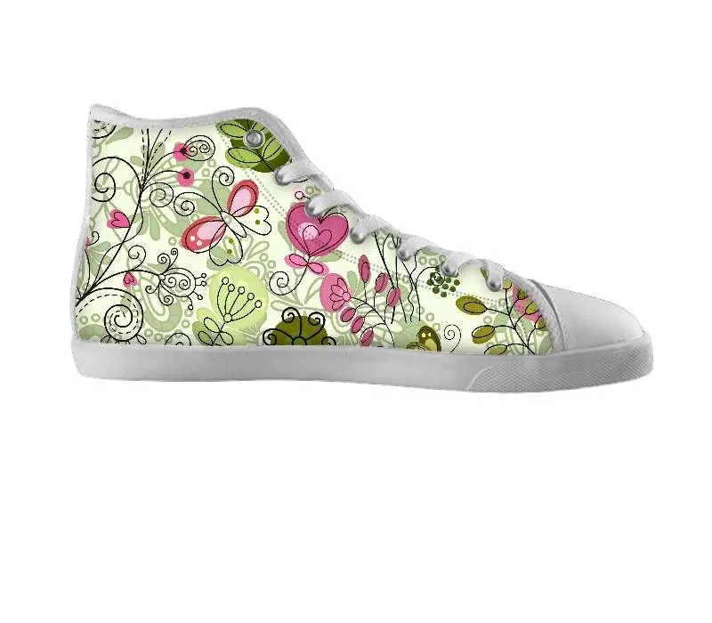 Doodle Flowers and Butterflies Shoes