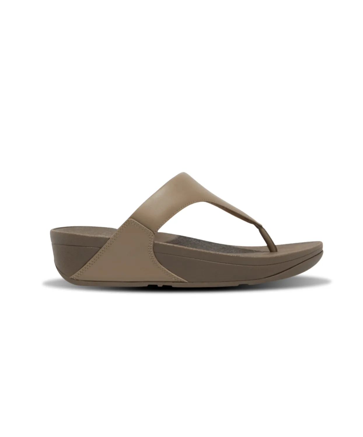 FitFlop Lulu Leather Toe Post Sandals Grey