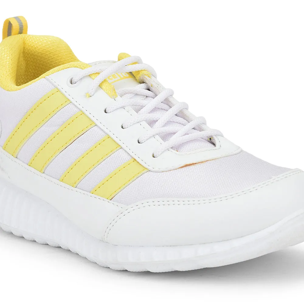 Force 10 Casual Yellow Lacing Shoes For Kids 9906-90SL By Liberty