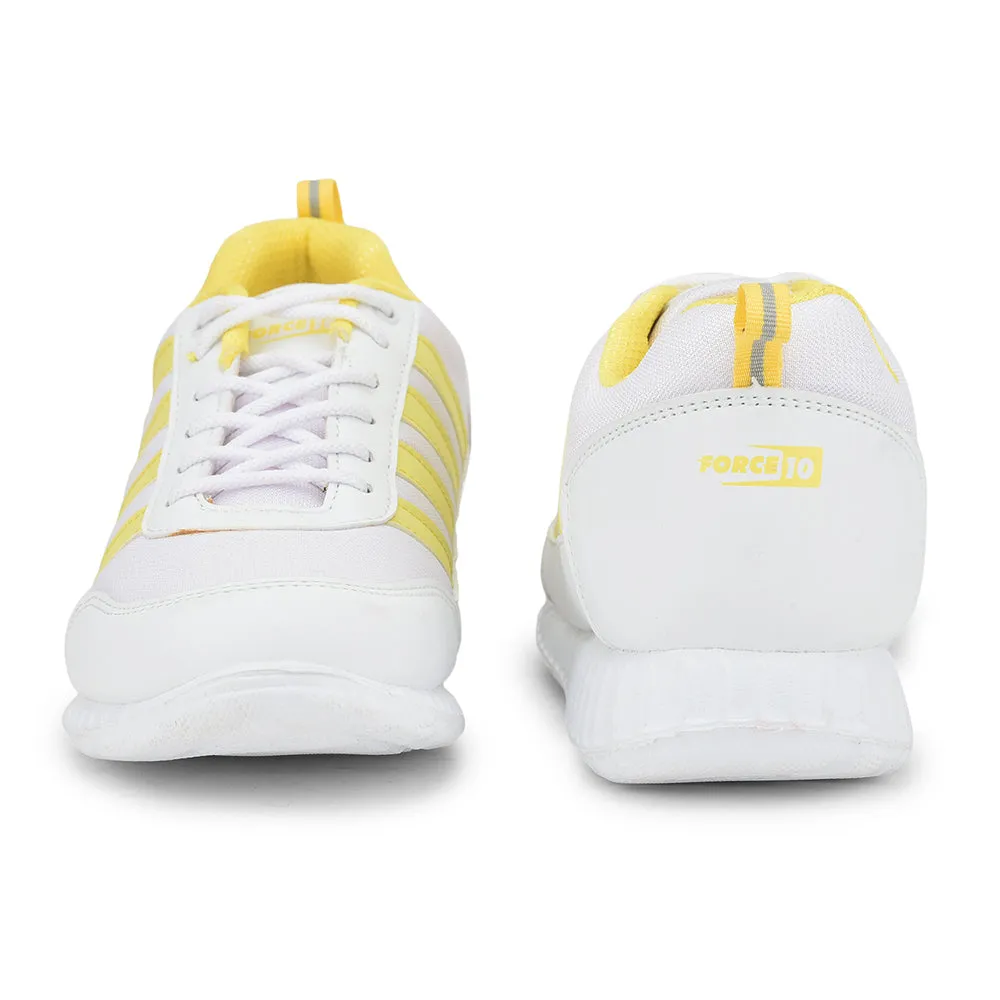 Force 10 Casual Yellow Lacing Shoes For Kids 9906-90SL By Liberty