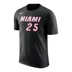 Kendrick Nunn Nike Miami HEAT Icon Black Name & Number Tee