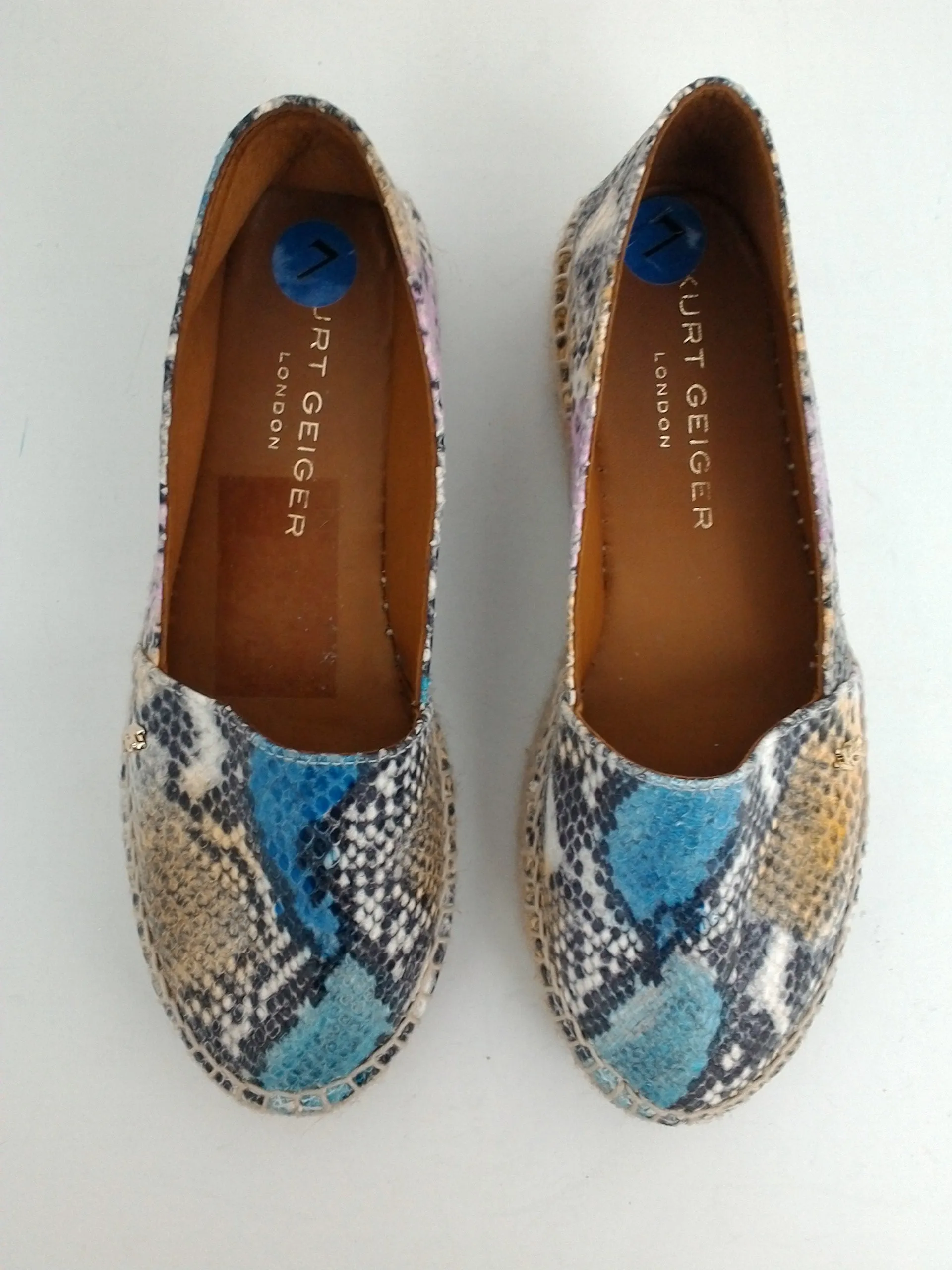 KURT GEIGER LONDON Women's Multi color Animal Print  Platform Size 7