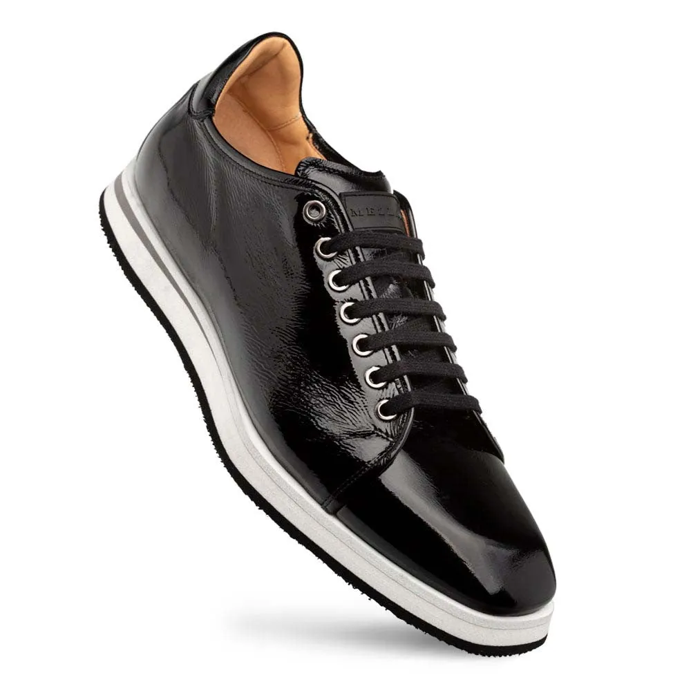 Mezlan Cartuja Sport Oxford Black Shiny Calf Sneakers