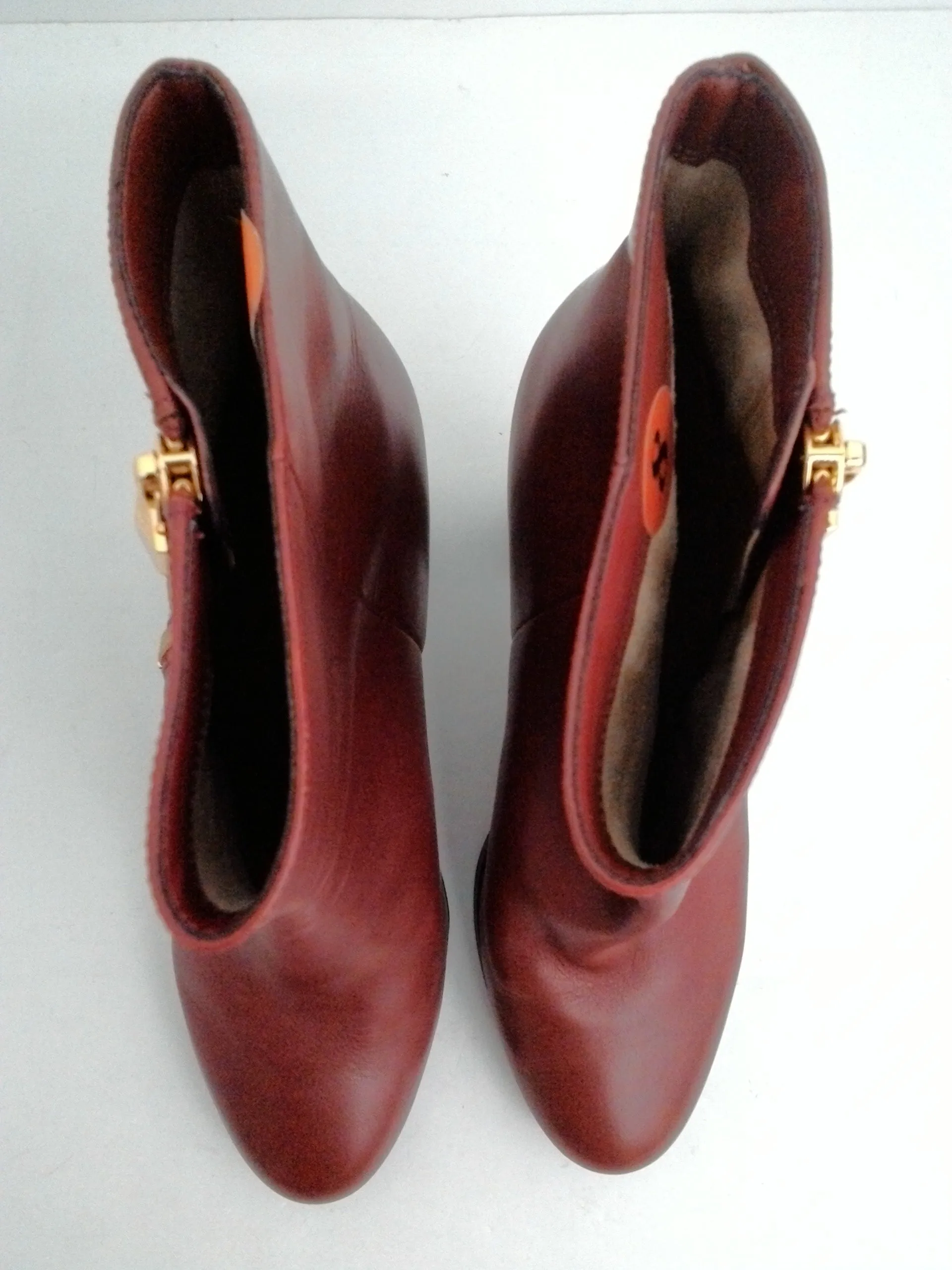 Michael Kors Women's Red Leather Booties Size 8 M, 9 M