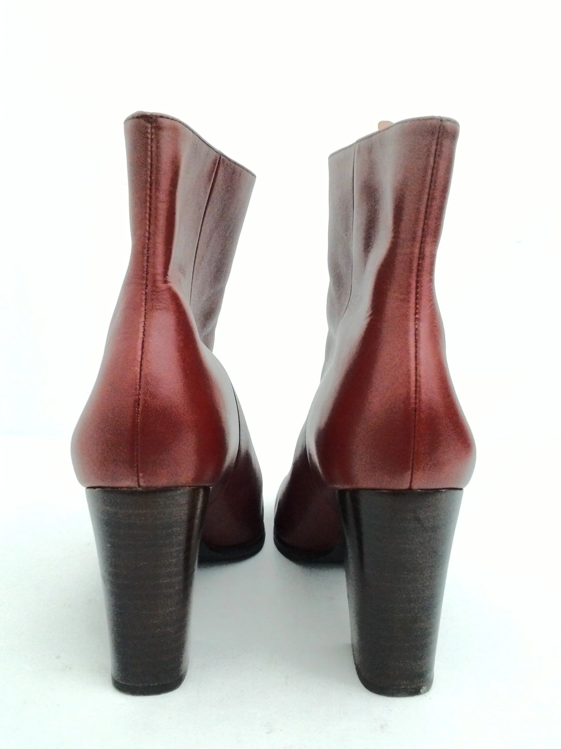 Michael Kors Women's Red Leather Booties Size 8 M, 9 M