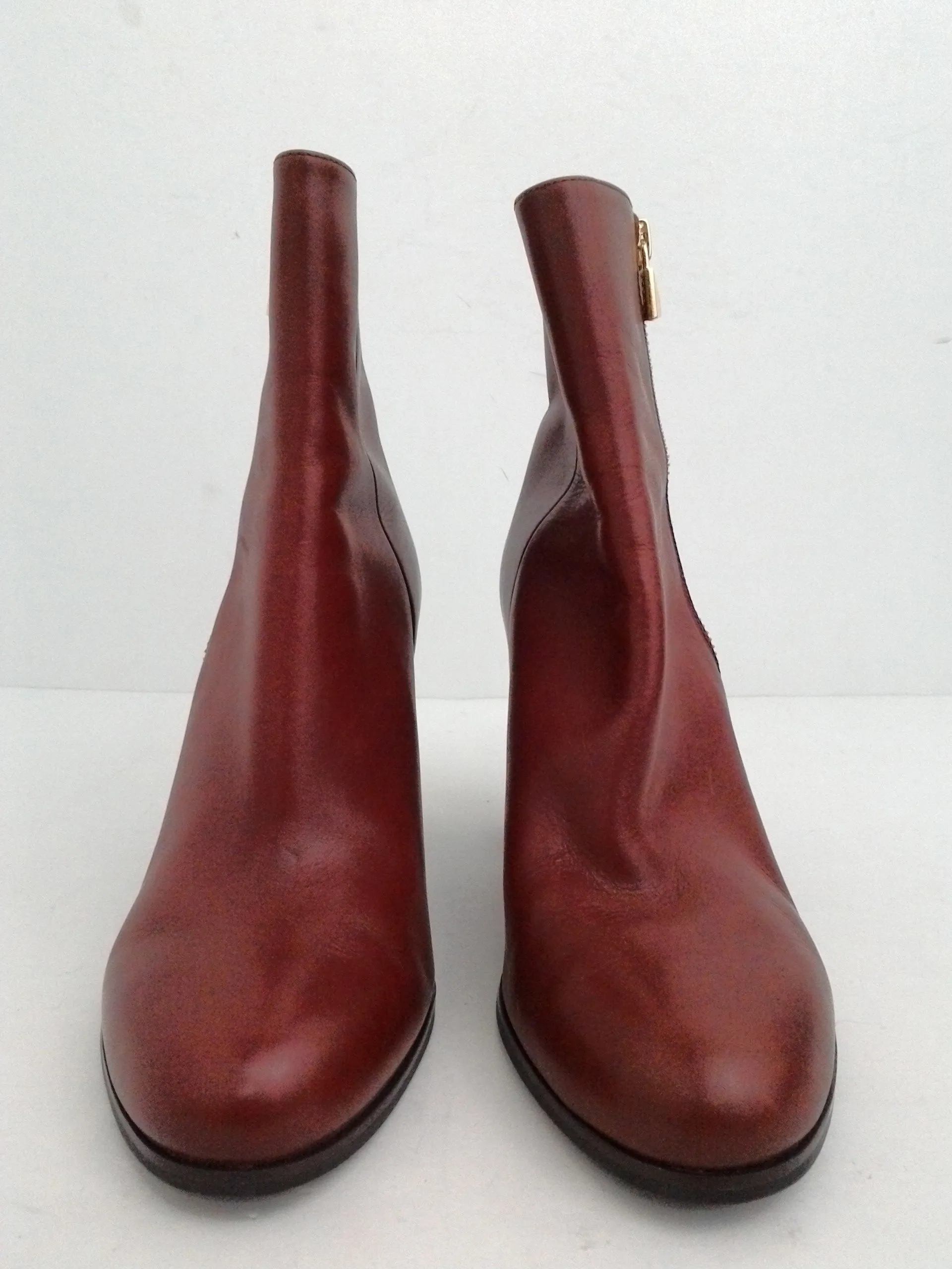 Michael Kors Women's Red Leather Booties Size 8 M, 9 M