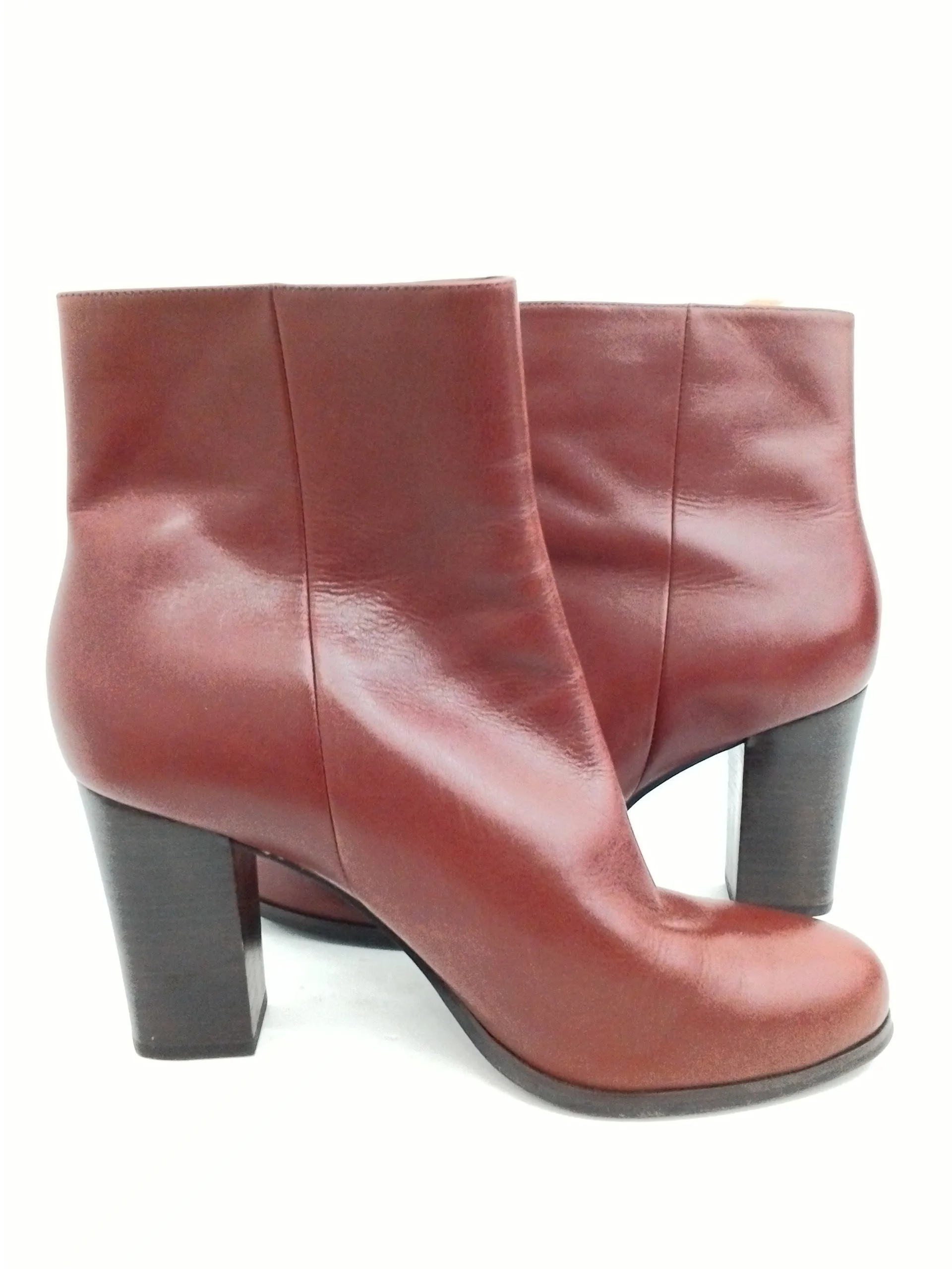 Michael Kors Women's Red Leather Booties Size 8 M, 9 M