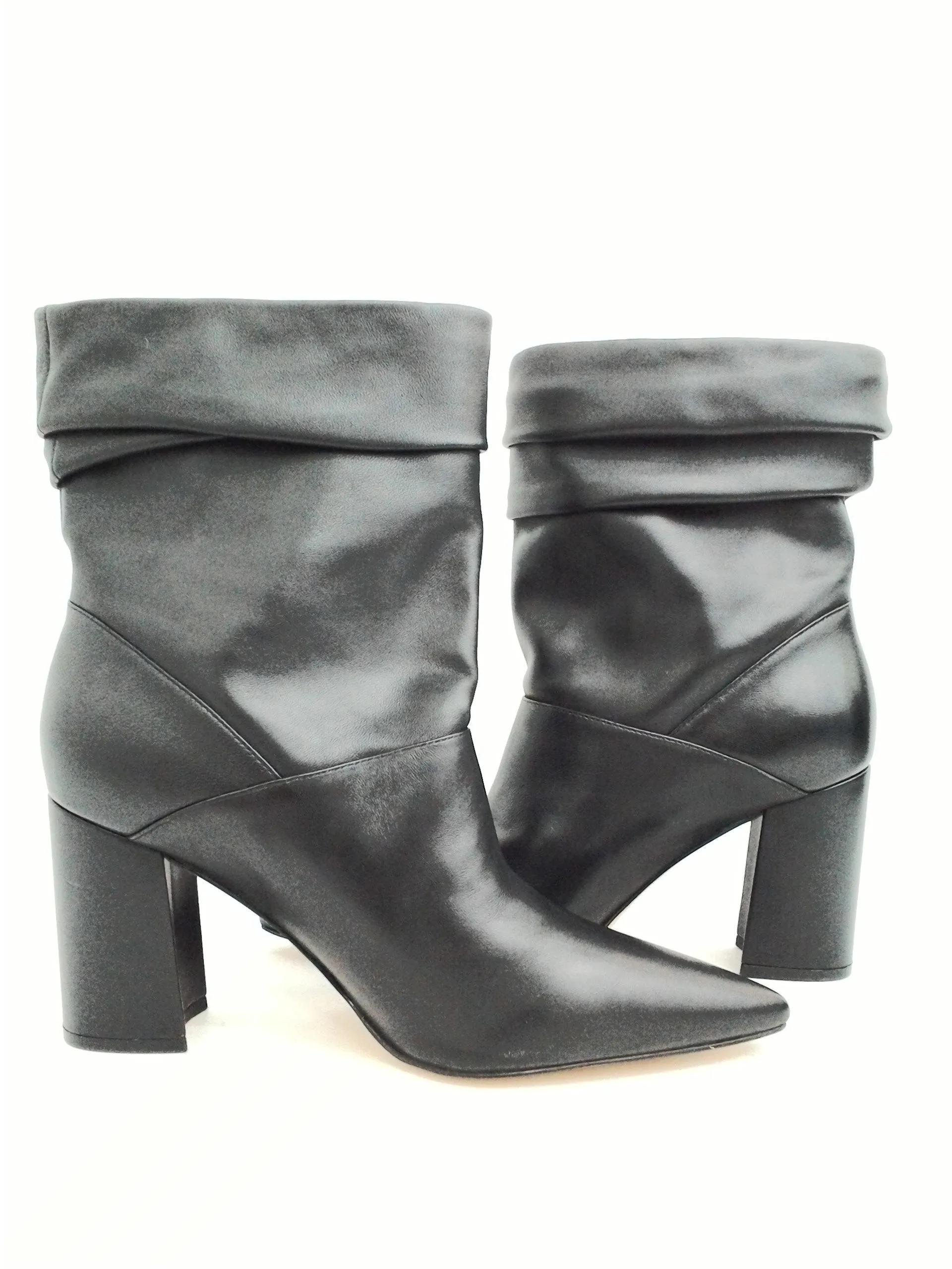 Nine West Women's Cames Black Leather Booties Size 9 M