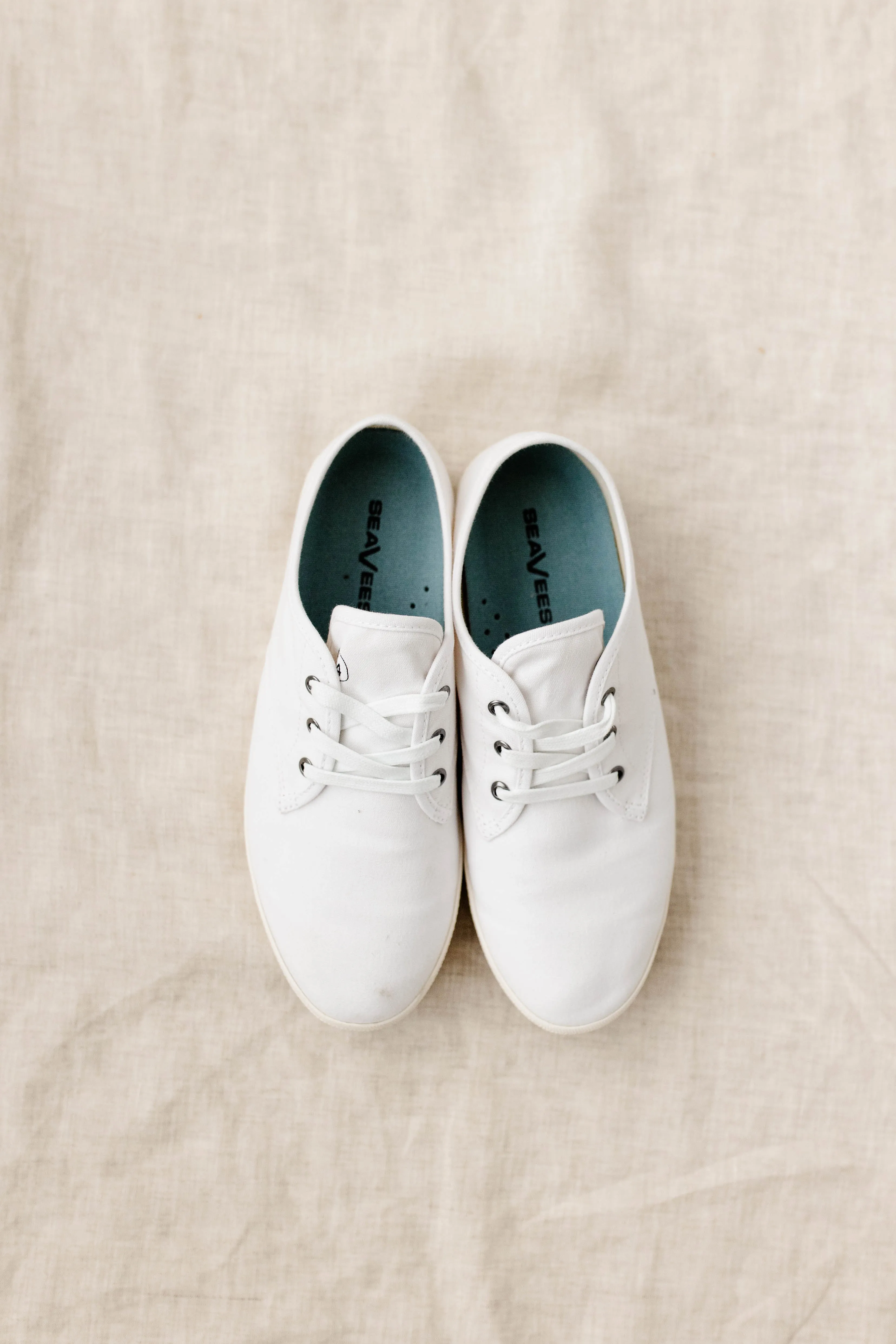 'Perth' Classic Canvas Sneakers in White FINAL SALE