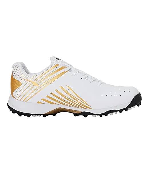 Puma Mens 22 Fh Rubber Vk Cricket Shoe (White-Gold-Black)