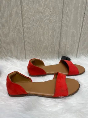 Red Sandals Flats A New Day, Size 7