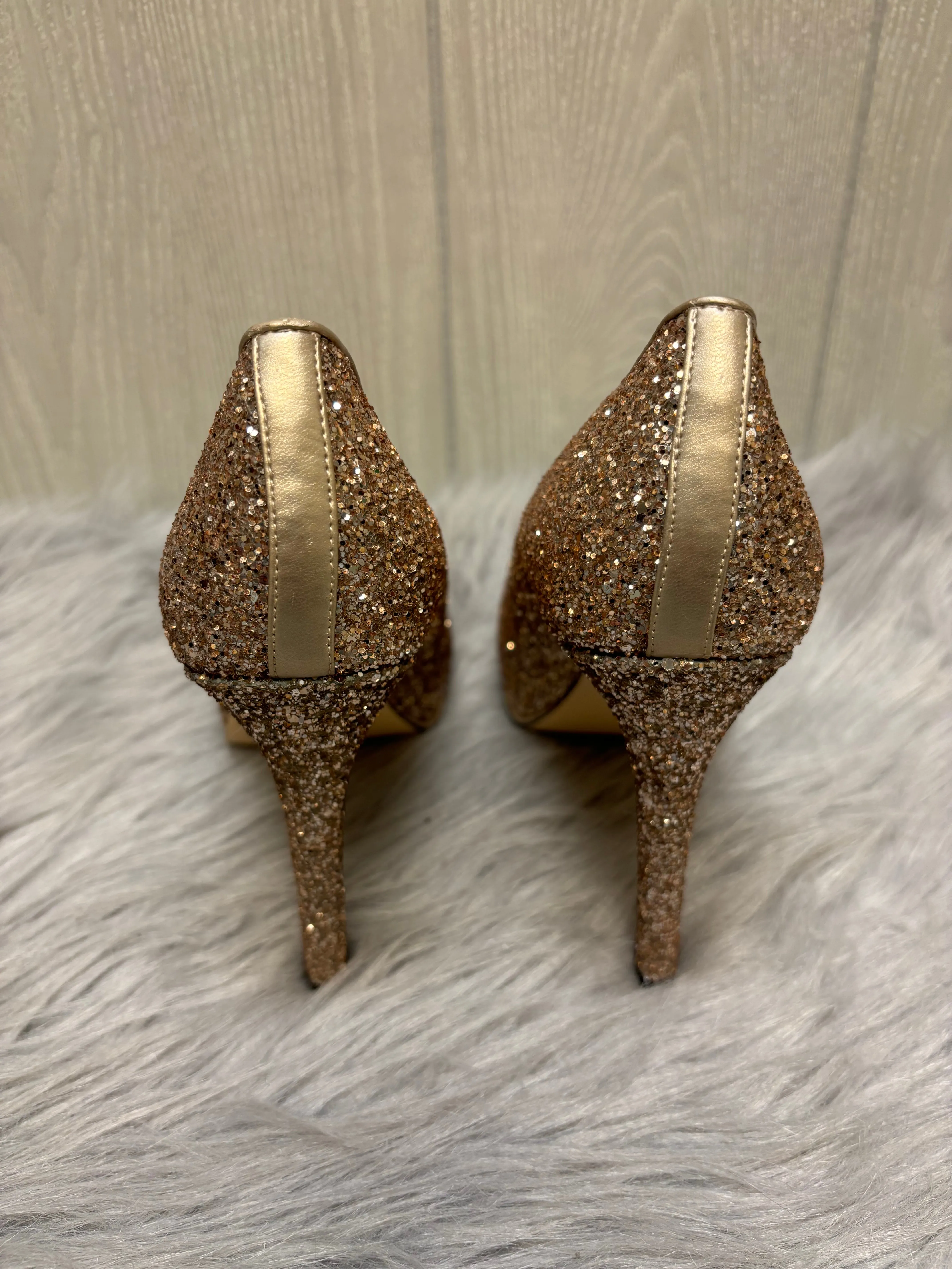 Rose Gold Shoes Heels Stiletto Guess, Size 8