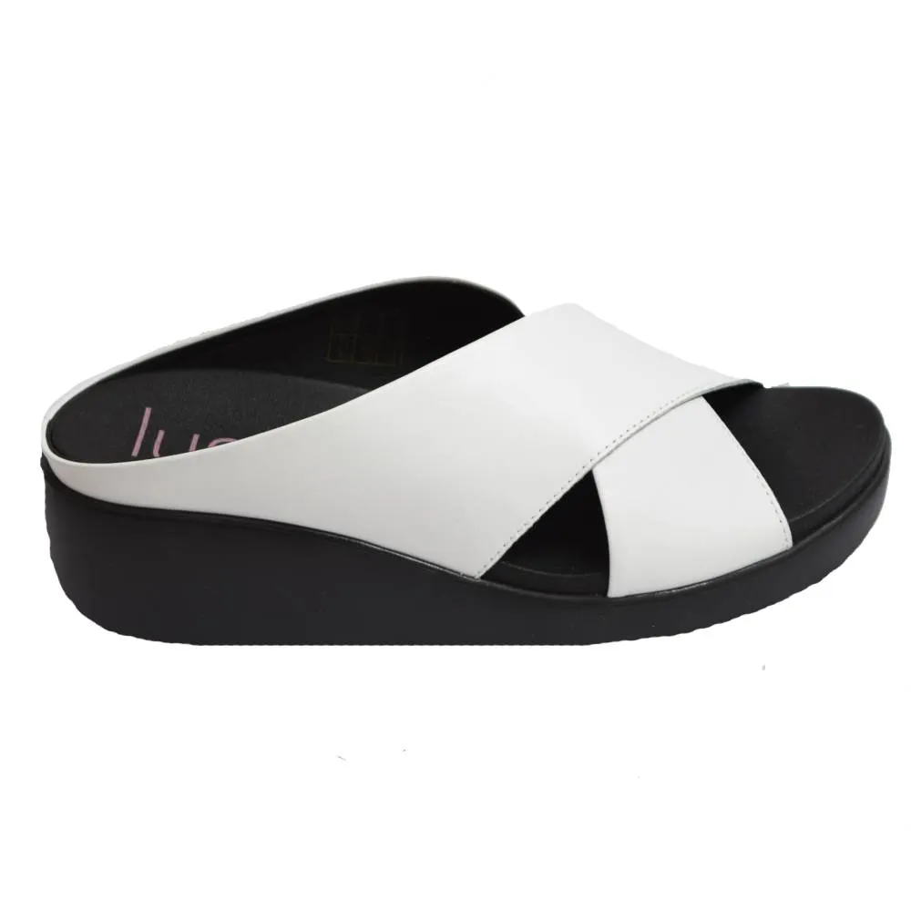 Slide Wedge 10550 White/Black