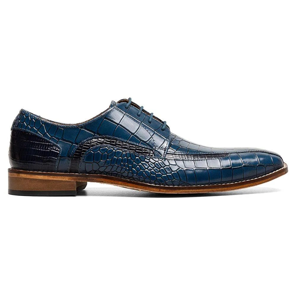 Stacy Adams Gabardo Blue Men’s Bike Toe Oxford Shoes