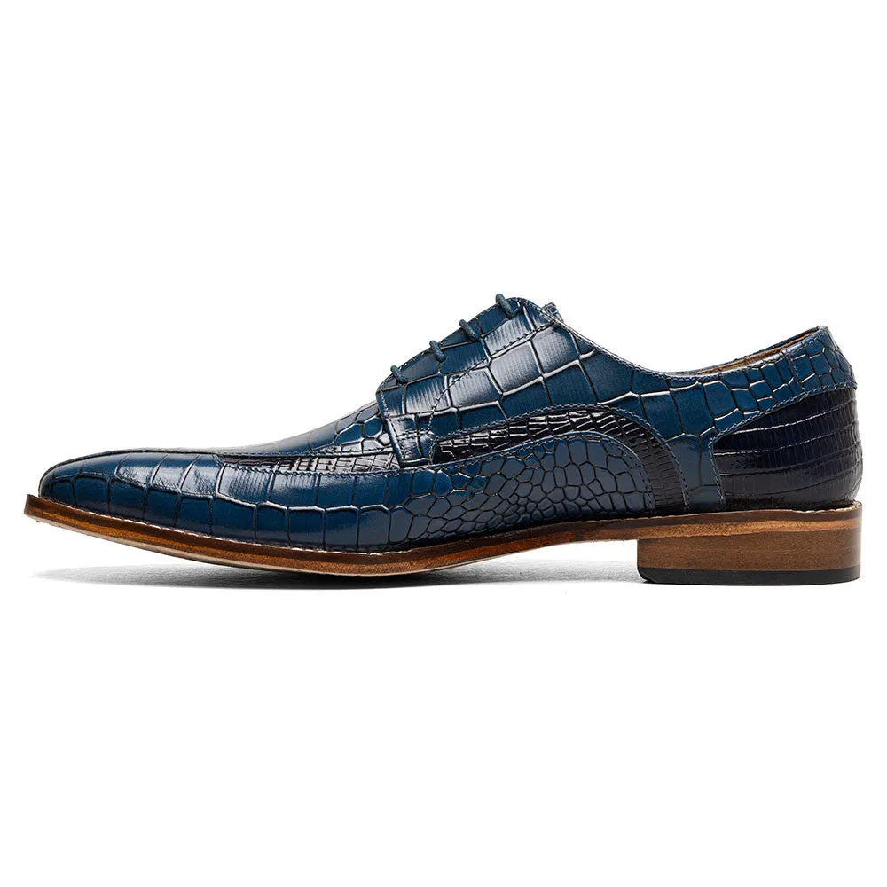 Stacy Adams Gabardo Blue Men’s Bike Toe Oxford Shoes