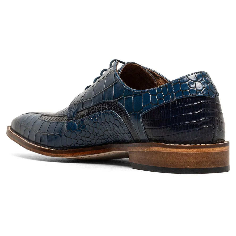 Stacy Adams Gabardo Blue Men’s Bike Toe Oxford Shoes