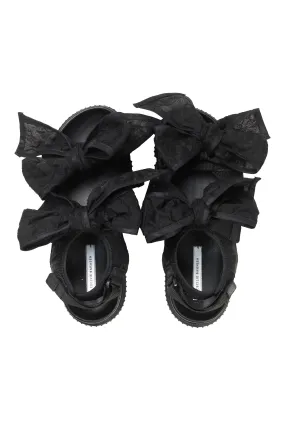 VALERIA | TRUEAL CLOQUÉ BLACK/BLACK BOWS