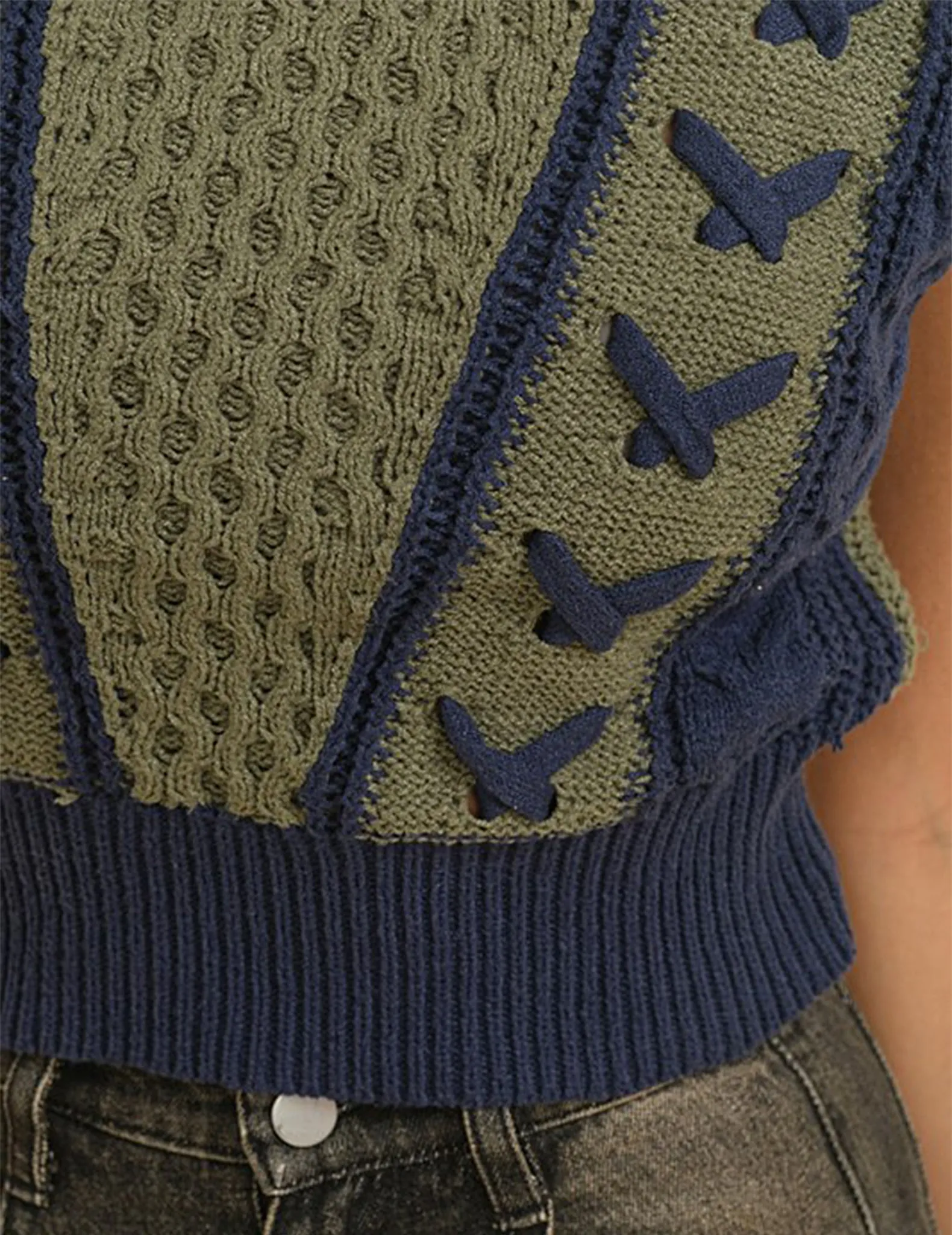 Vienna Cable Knit Cap Sleeve Sweater