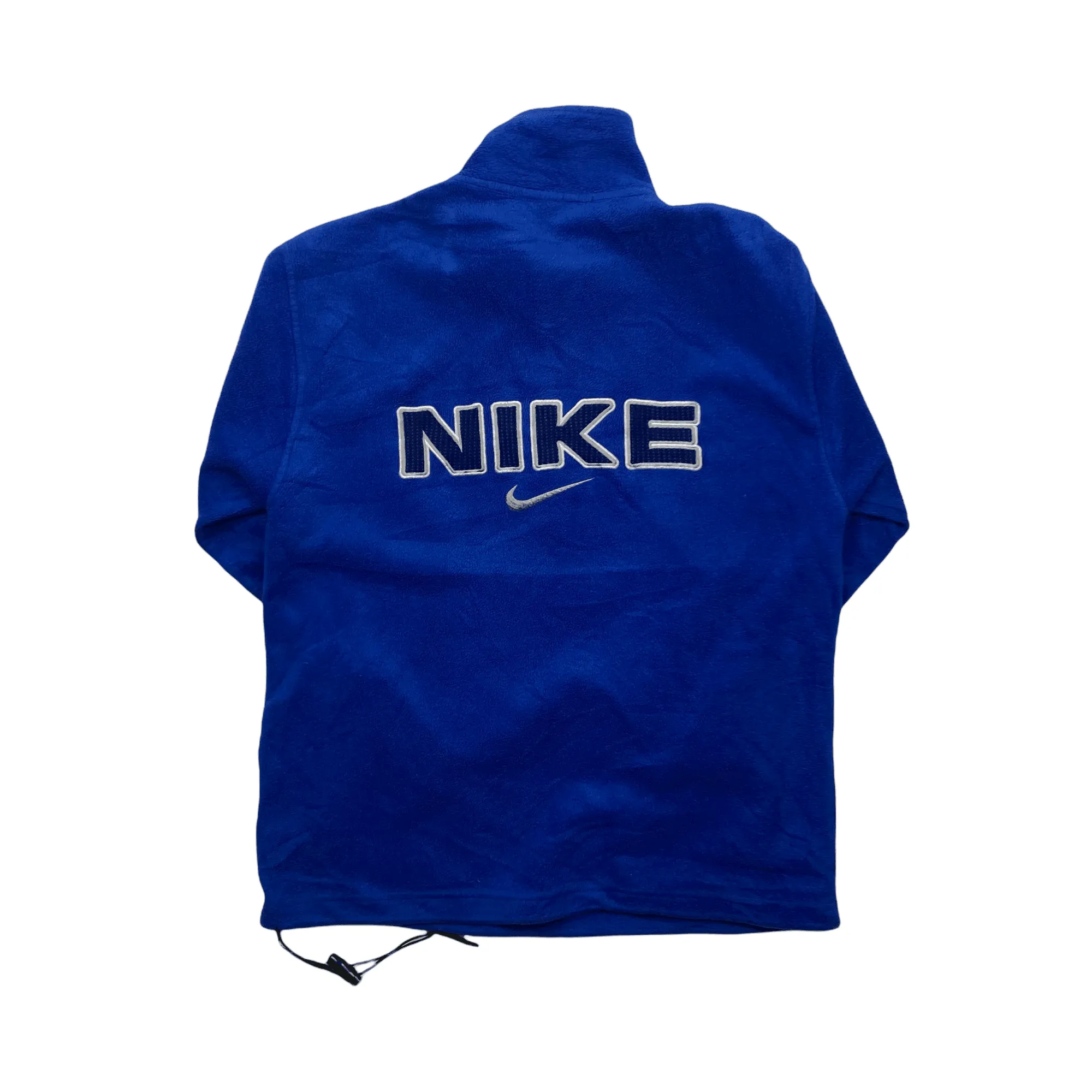 Vintage 90s Blue Nike Large Logo Quarter Zip Fleece - Large