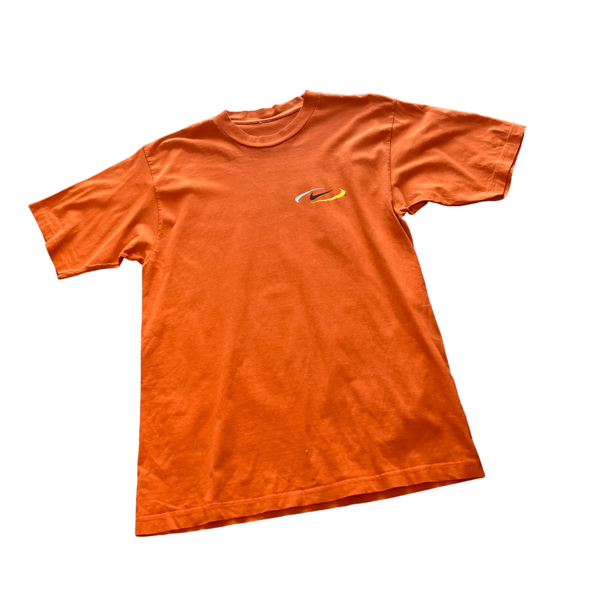 Vintage 90s Orange Nike Tee - Medium