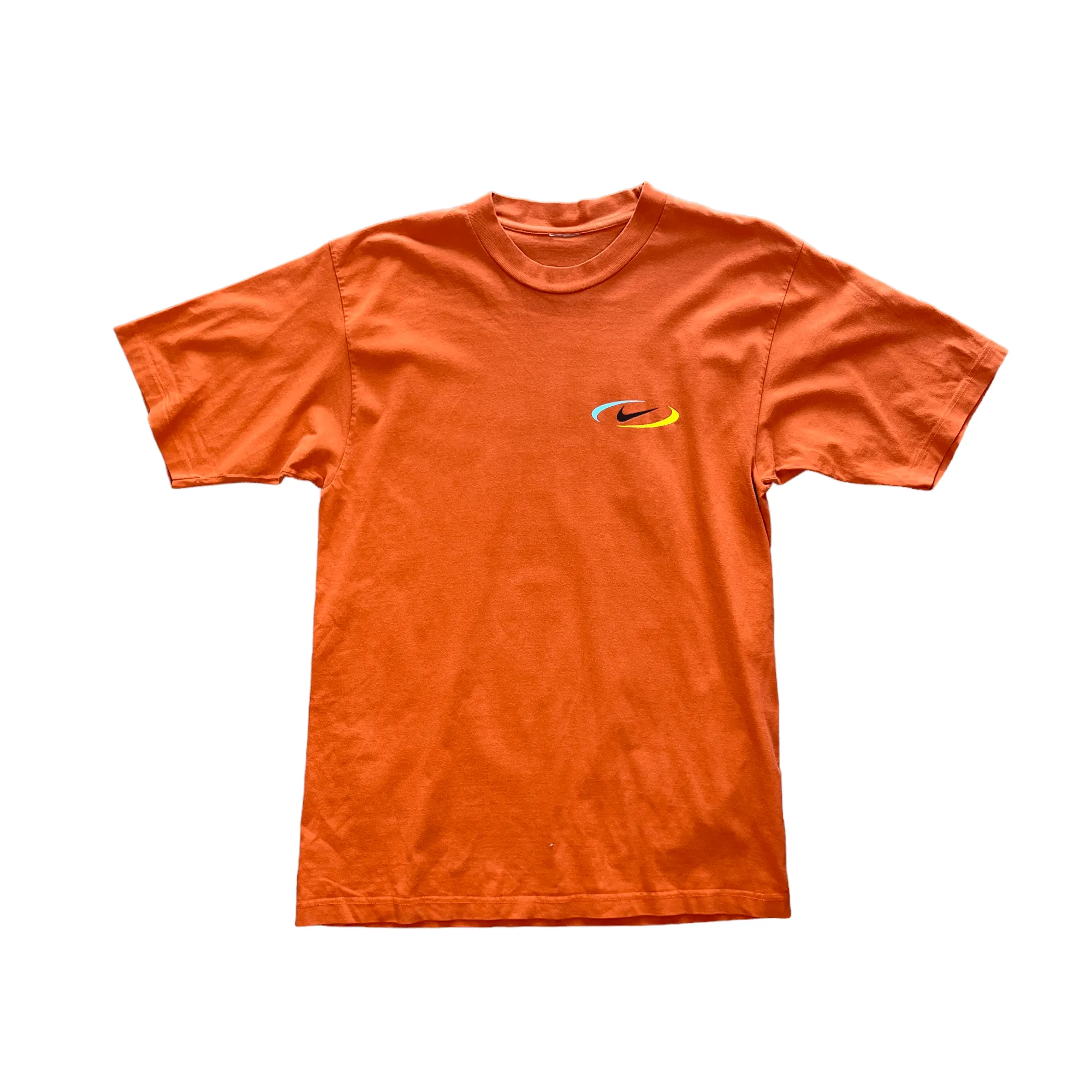 Vintage 90s Orange Nike Tee - Medium